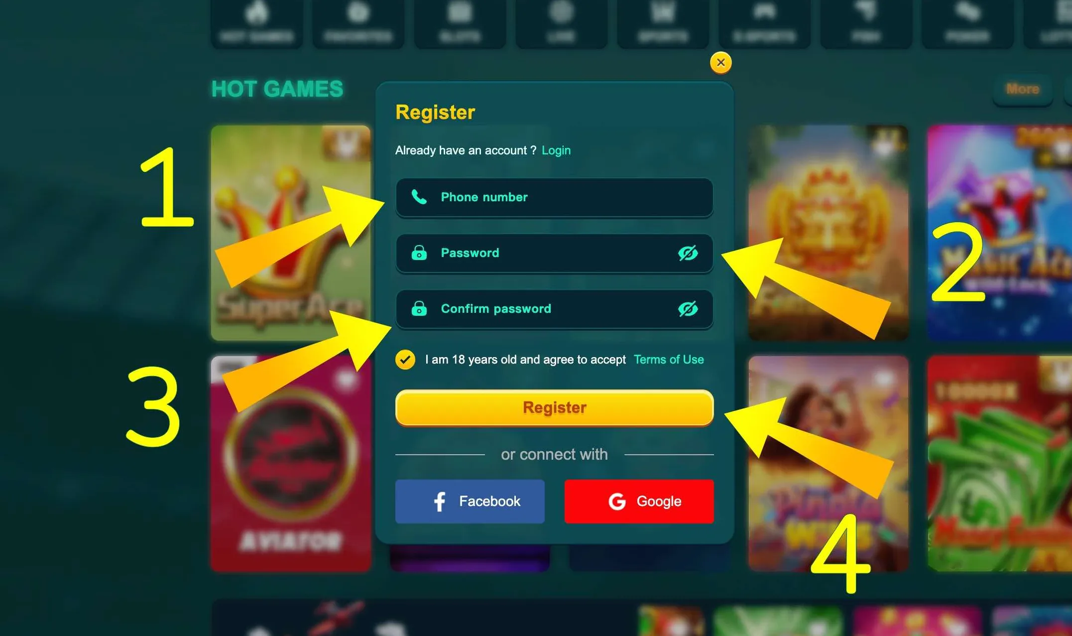 EK333 registration form example